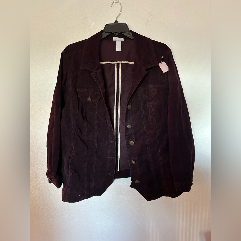 Liz & Me Deep Burgundy Jean Jacket